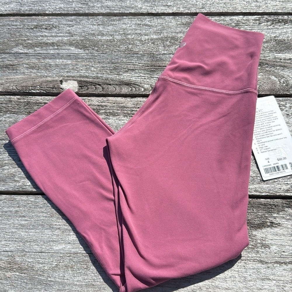 Lululemon Align Crop 21" Moss Rose pink size‎ 4 NWT LEGGINGS
